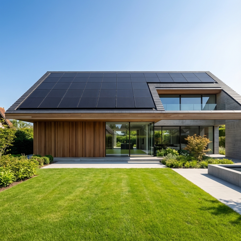 Modern Home with Solar